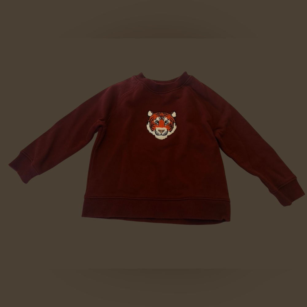 Janie and Jack Maroon Tiger Sweatshirt